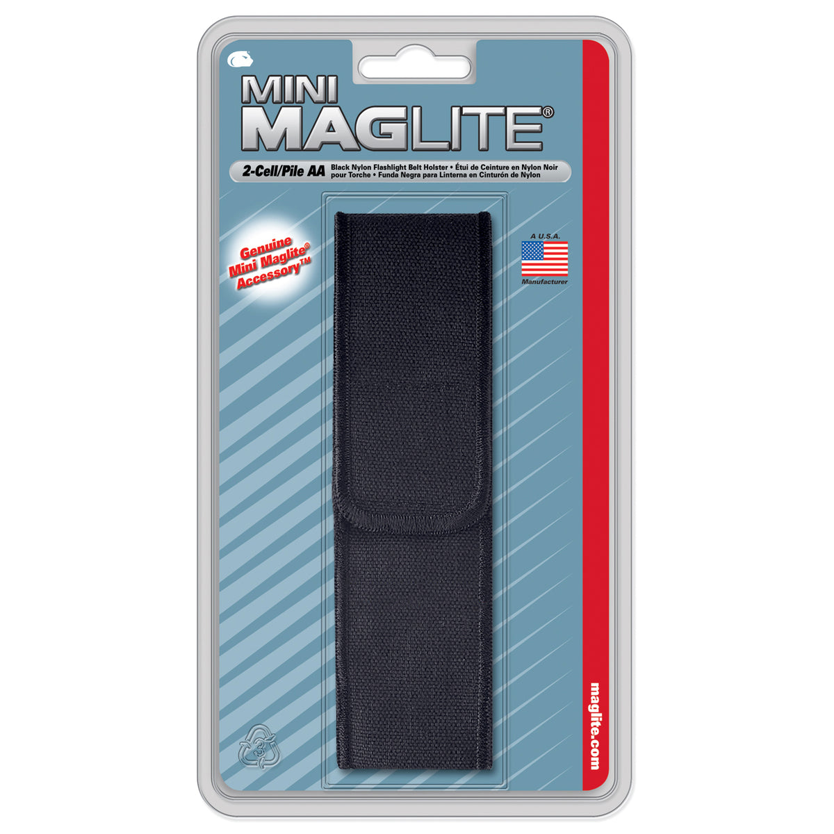 Taschenlampenhalter Schwarz Mini Maglite AA LED (Nylon)