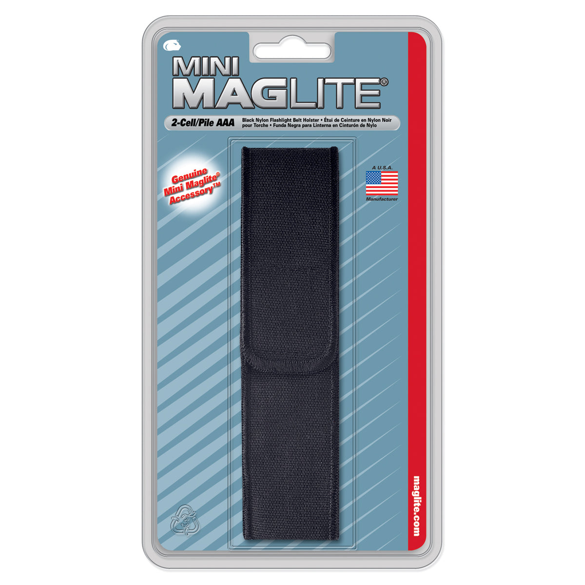 Supporto per torcia elettrica nero Mini Maglite AAA CLASSIC (Nyl)