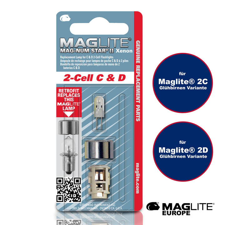 Ampoule de remplacement Maglite® 2C et 2D