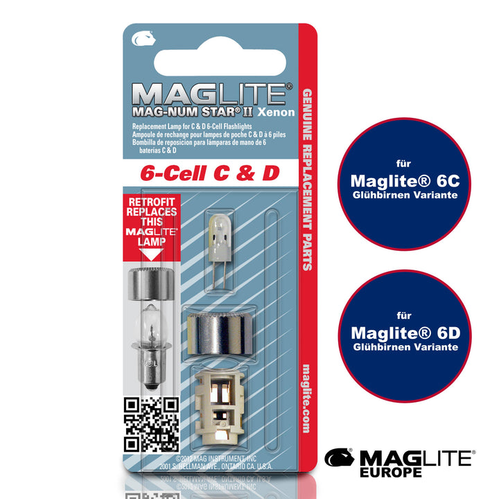 Vervangingslamp Maglite® 6C en 6D