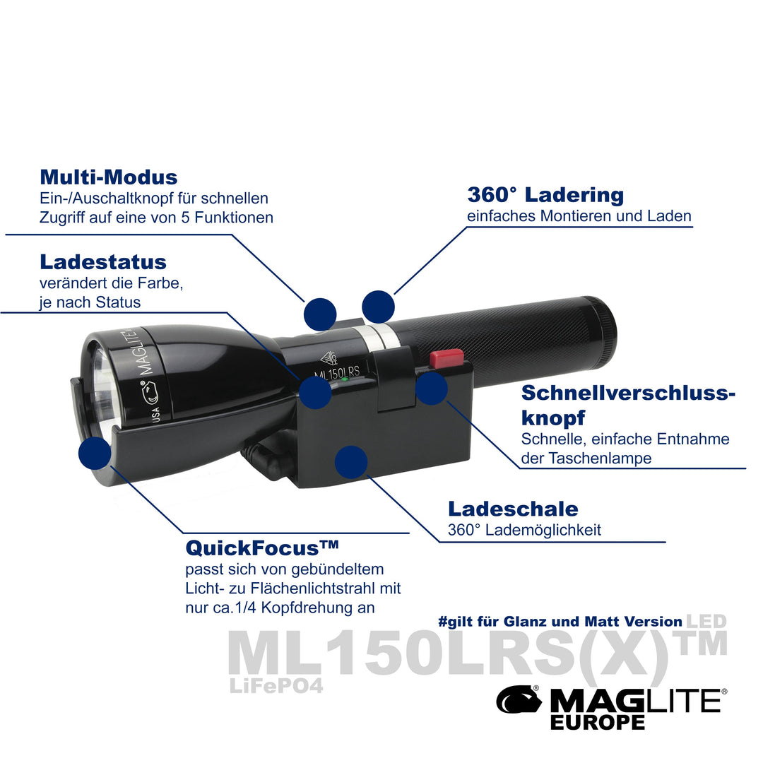 ML150LRS(X)™ LED con batería recargable