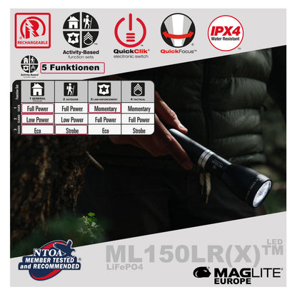 ML150LR(X)™ LED mit Akku - Maglite EU (Test)