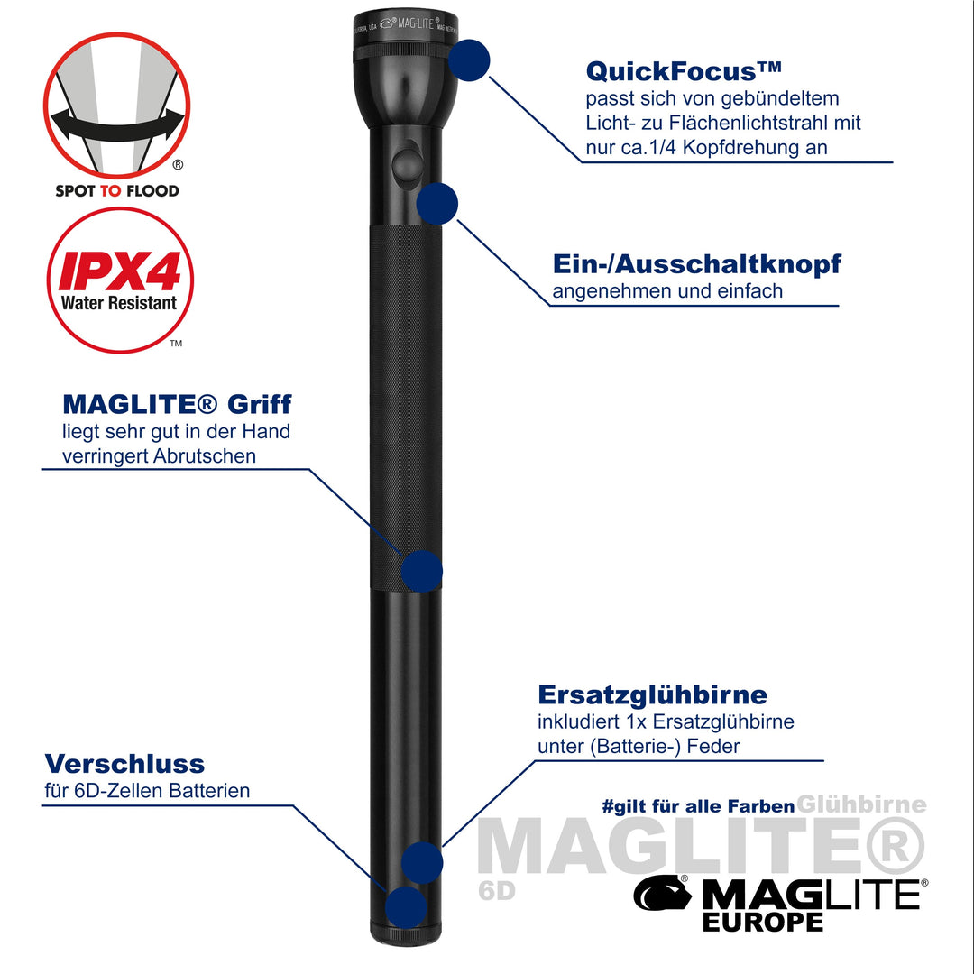 Maglite Rage CLASSIC Maglite® 6D – MAGLITE® Europe