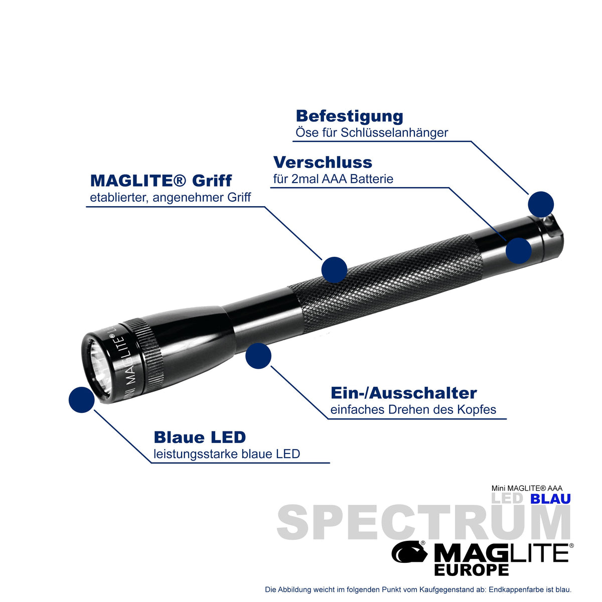 Maglite® Spectrum Series™ mit blauer LED - Maglite EU (Test)