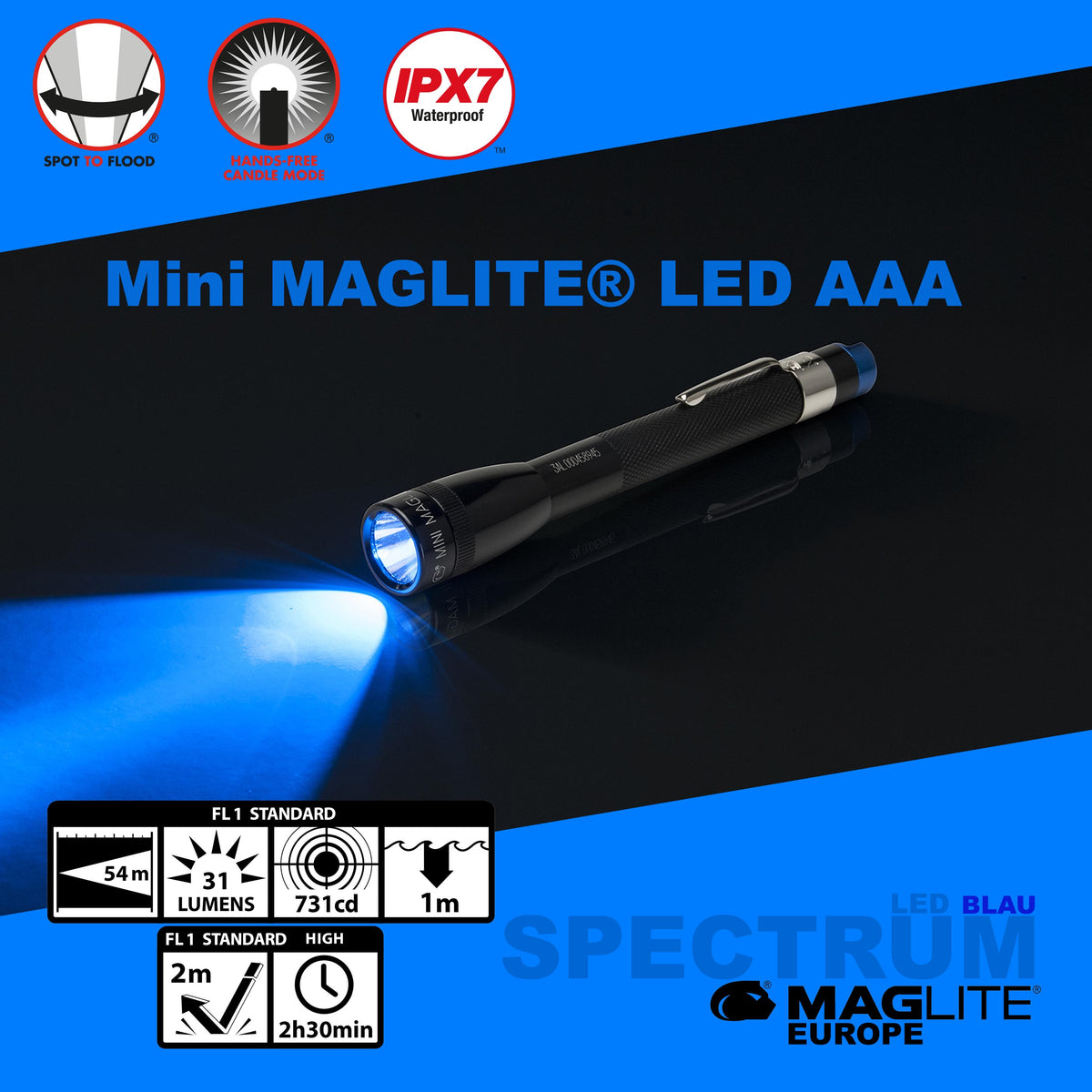 Maglite® Spectrum Series™ mit blauer LED - Maglite EU (Test)