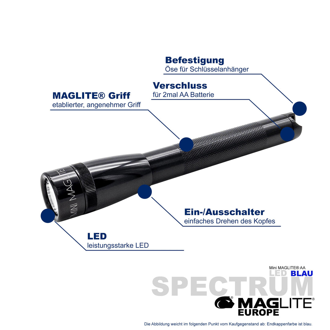 Maglite® Spectrum Series™ med blå LED