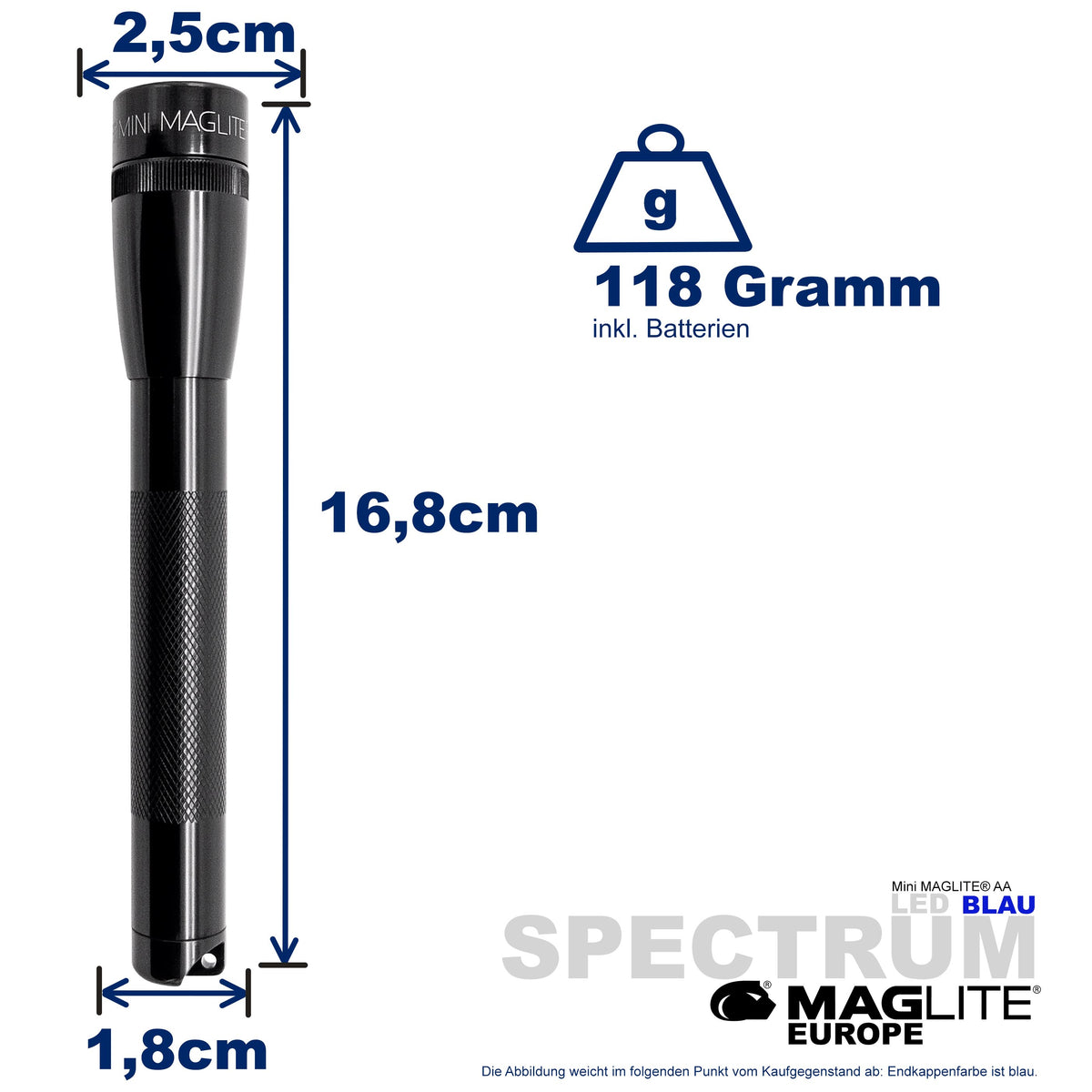 Maglite® Spectrum Series™ mit blauer LED - Maglite EU (Test)