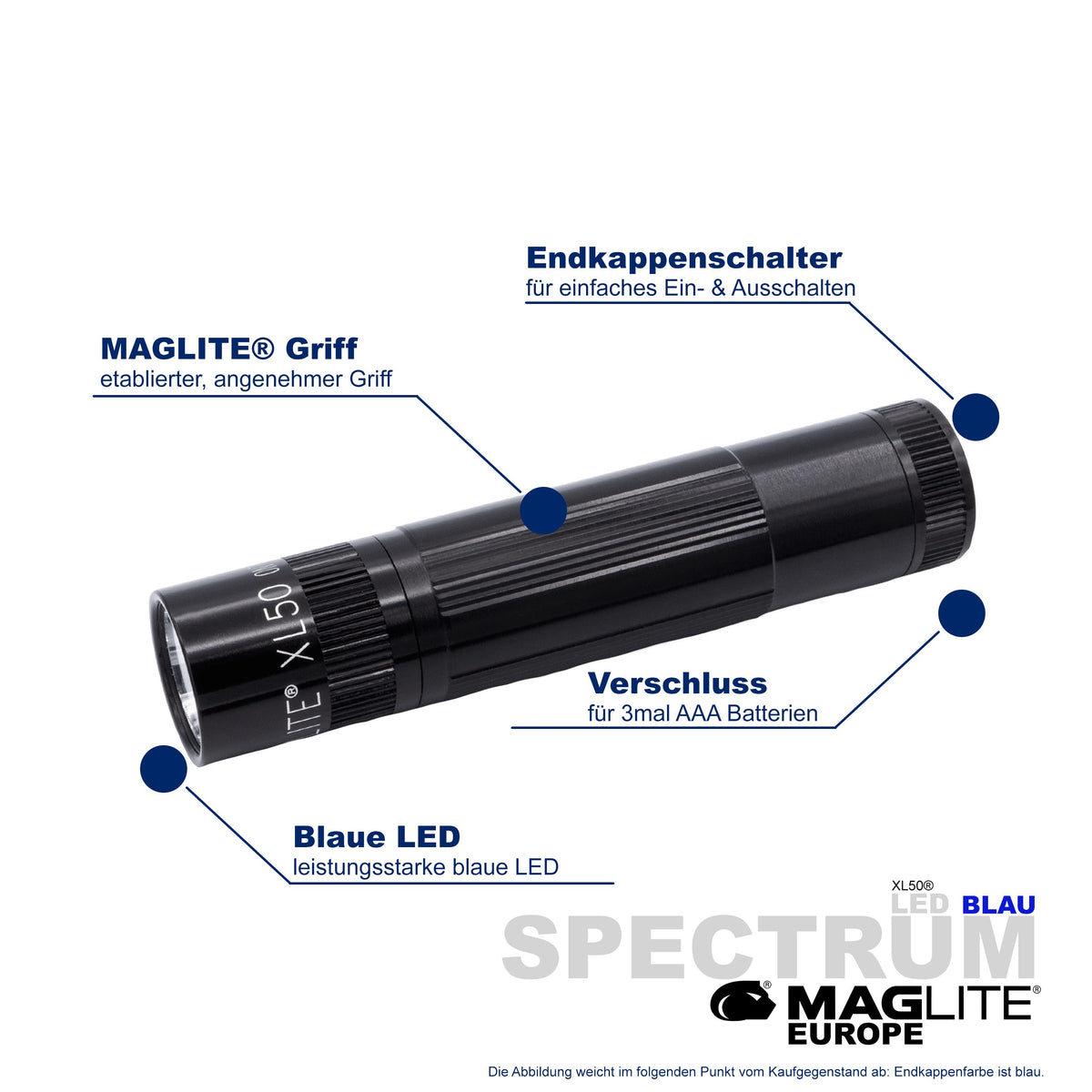 Maglite® Spectrum Series™ mit blauer LED - Maglite EU (Test)