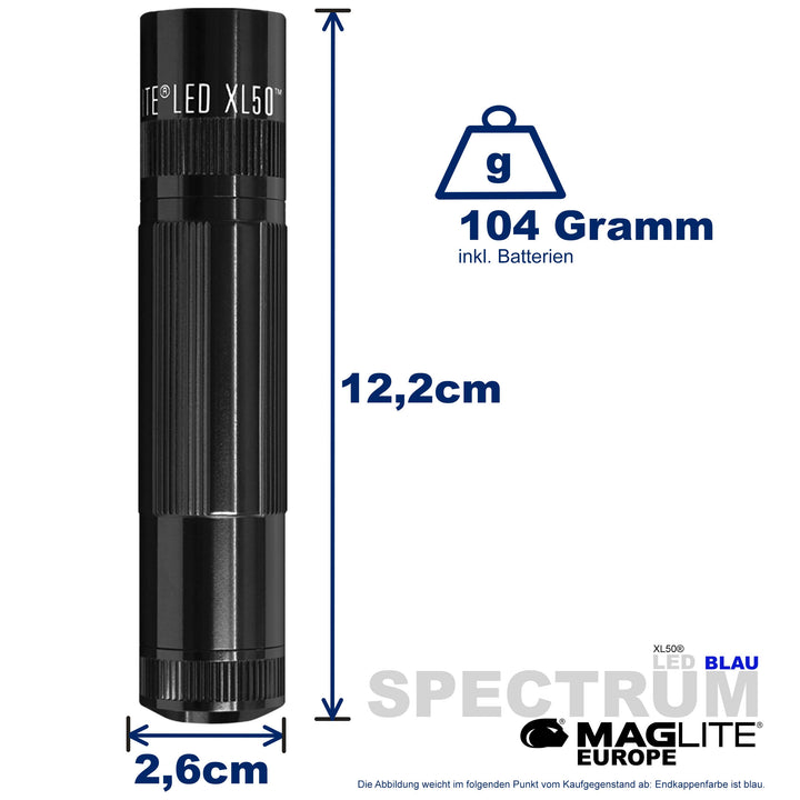 Maglite® Spectrum Series™ med blå LED