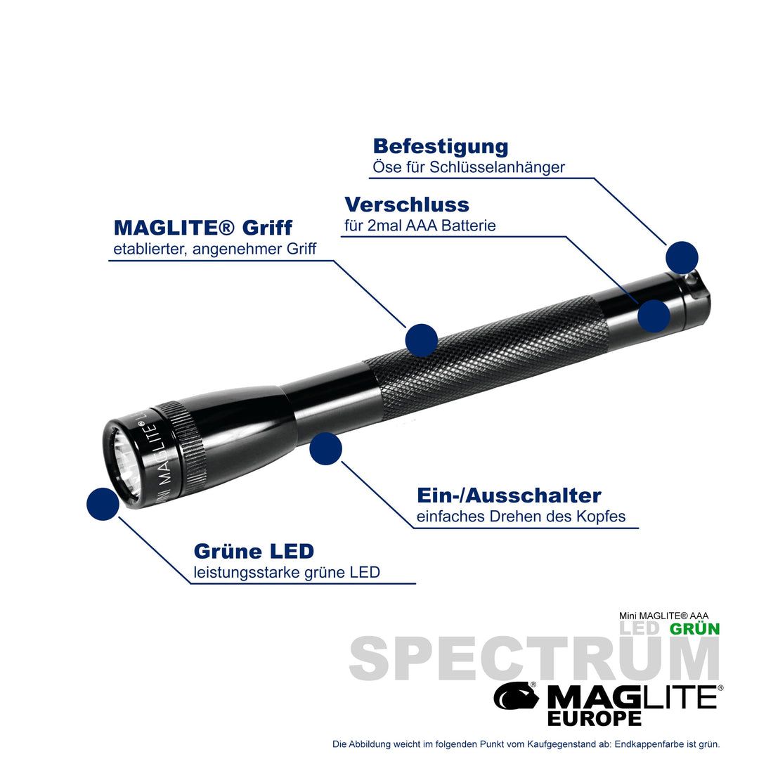 Maglite® Spectrum Series™ avec LED verte