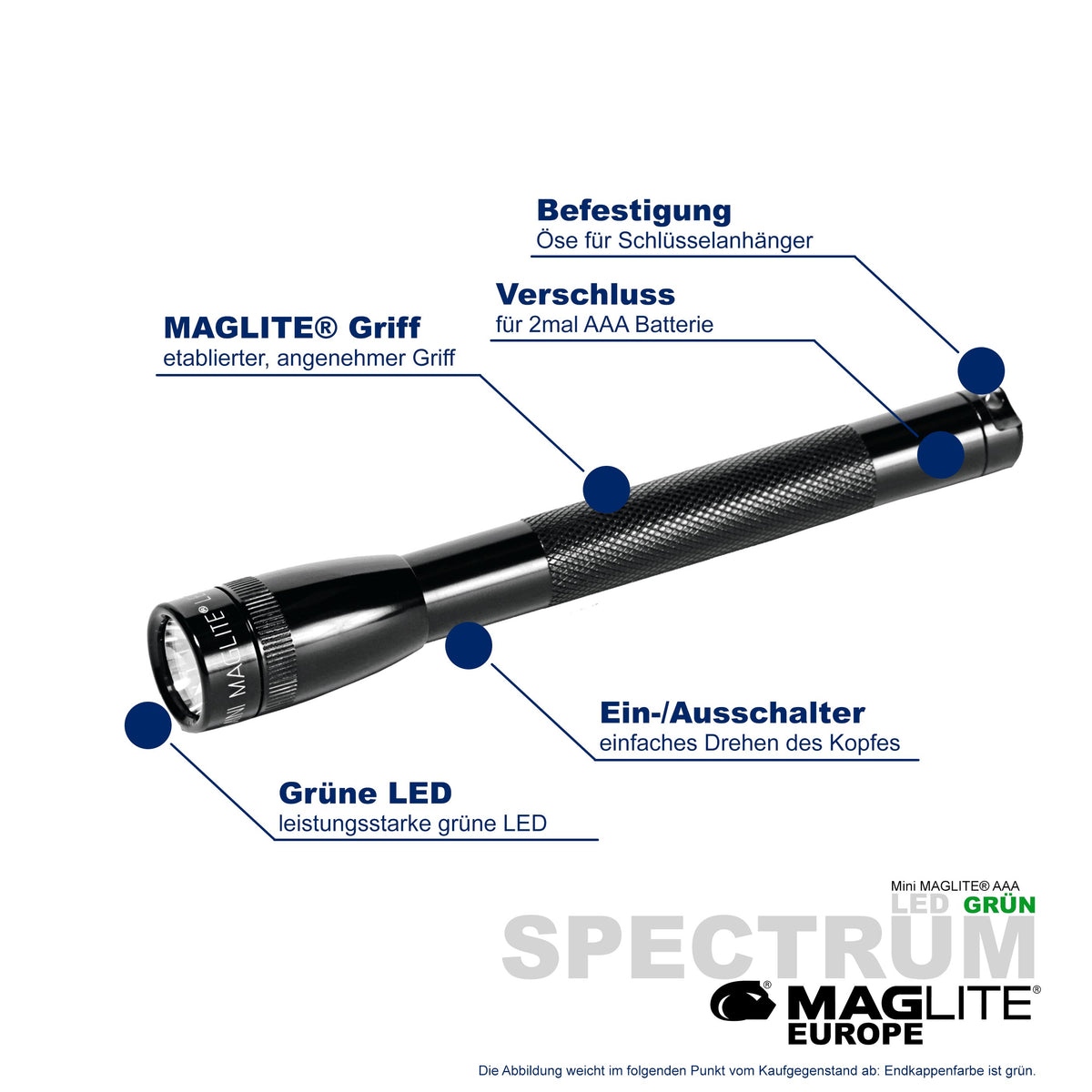 Maglite® Spectrum Series™ mit grüner LED - Maglite EU (Test)