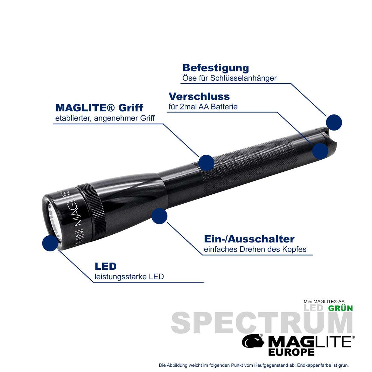 Maglite® Spectrum Series™ mit grüner LED - Maglite EU (Test)