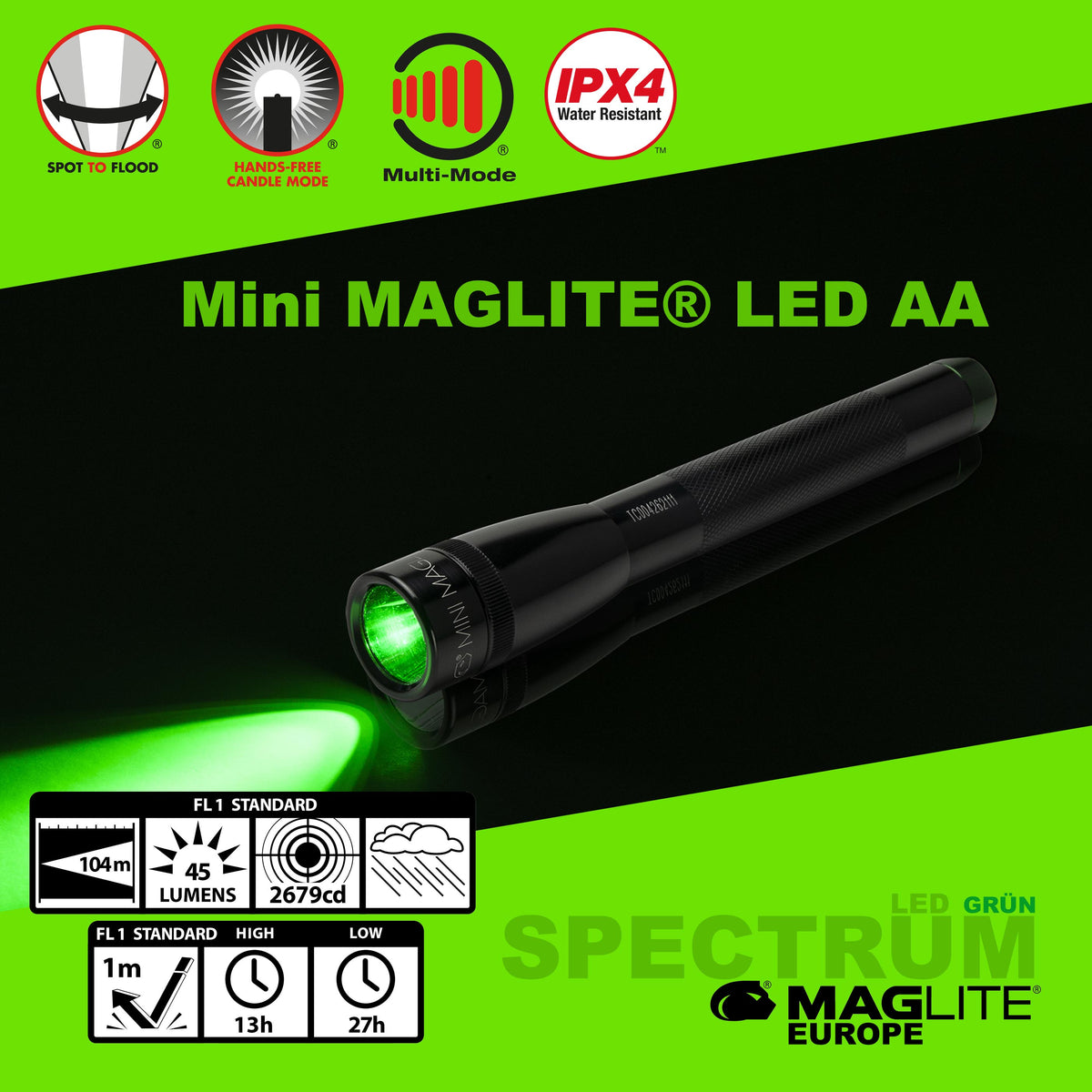 Maglite® Spectrum Series™ mit grüner LED - Maglite EU (Test)