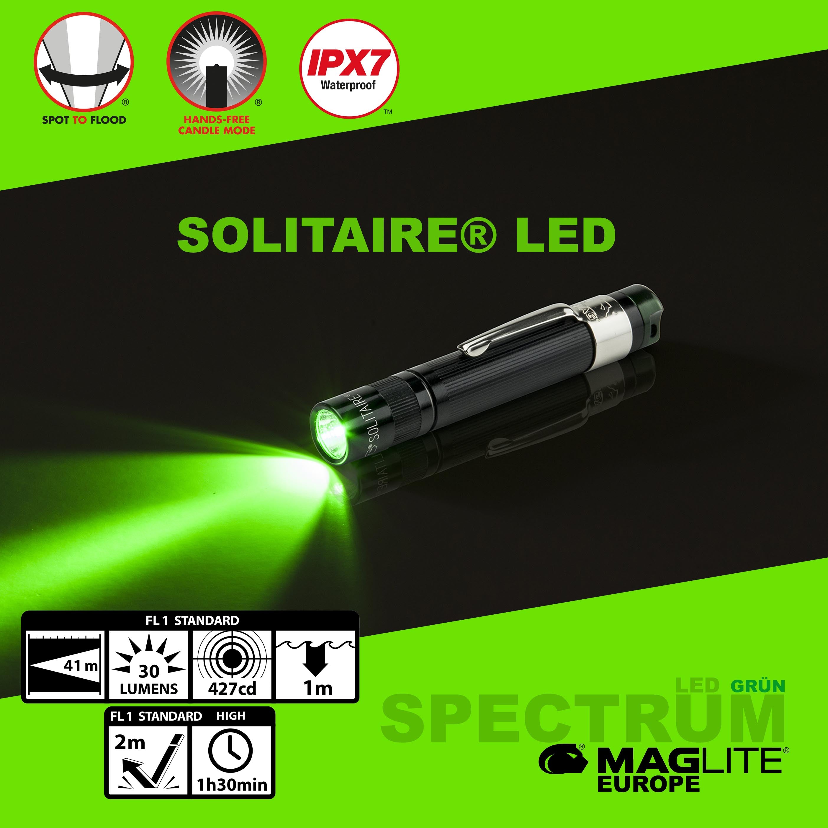 Maglite® Spectrum Series™ with green LED – MAGLITE® Europe