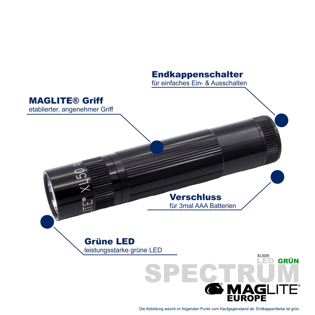 Maglite® Spectrum Series™ med grön lysdiod