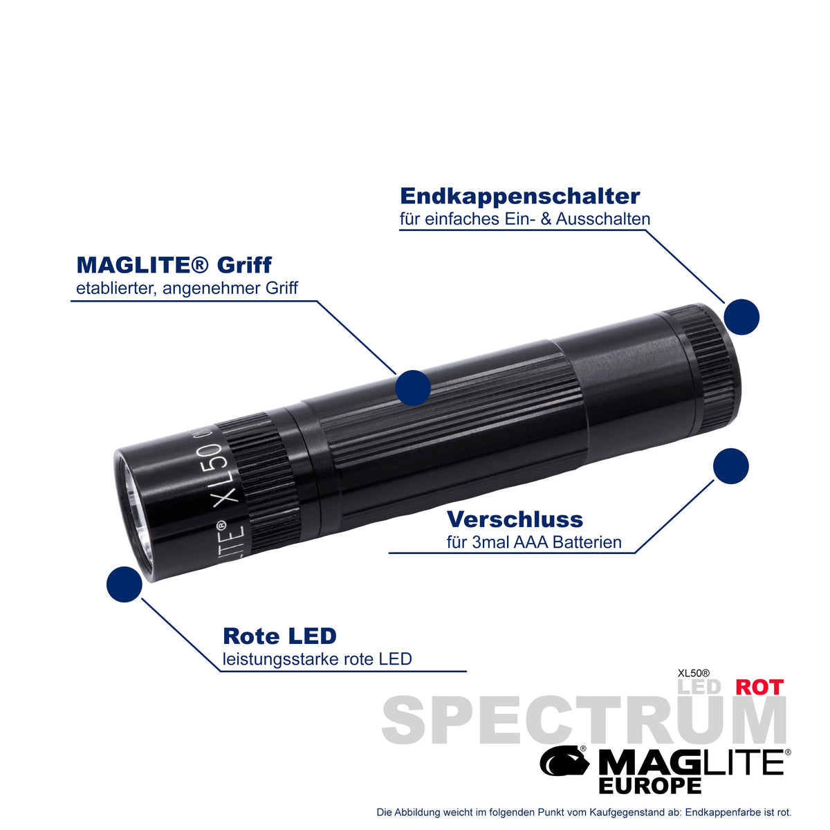 Maglite® Spectrum Series™ mit roter LED - Maglite EU (Test)