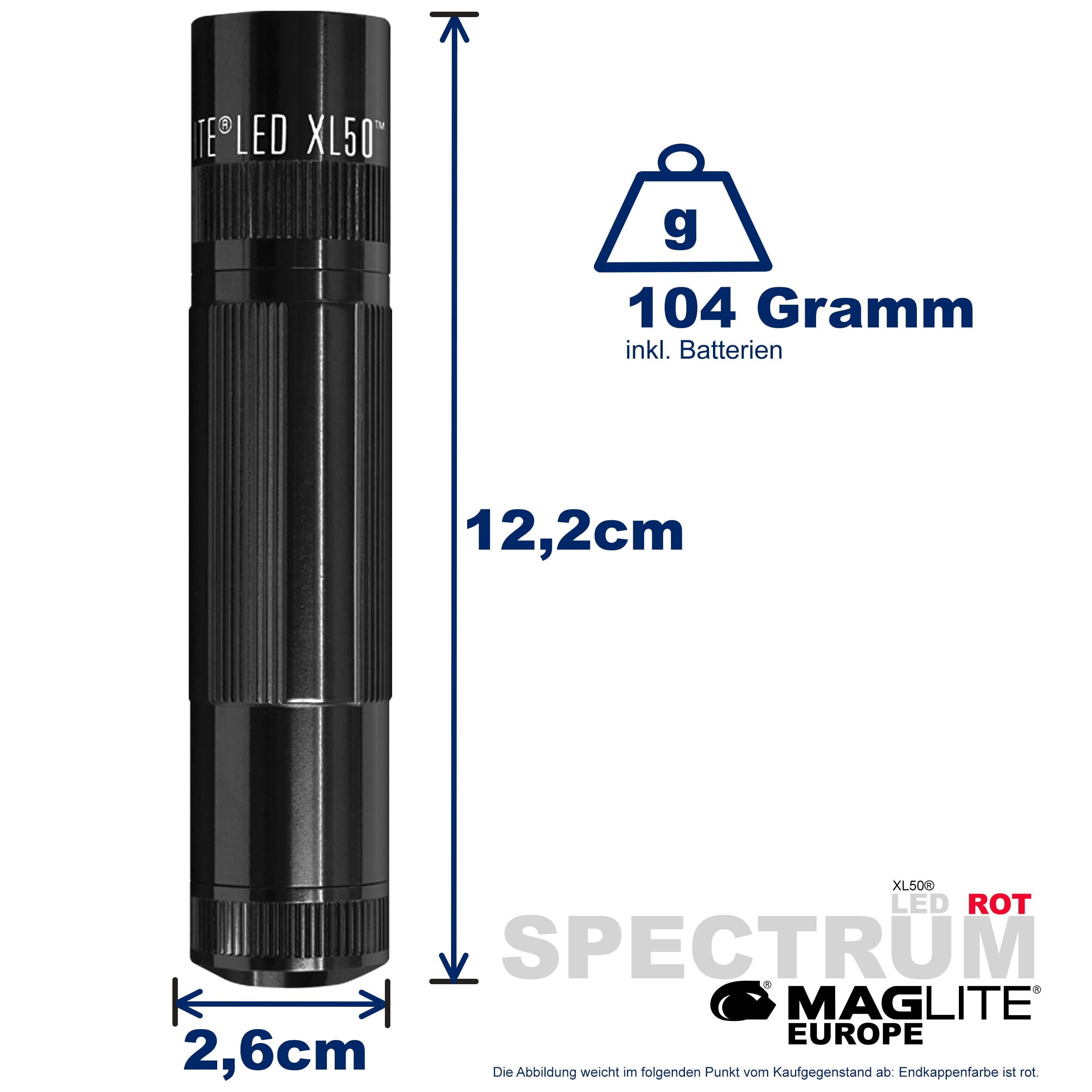 Maglite® Spectrum Series™ med röd LED – MAGLITE® Europe