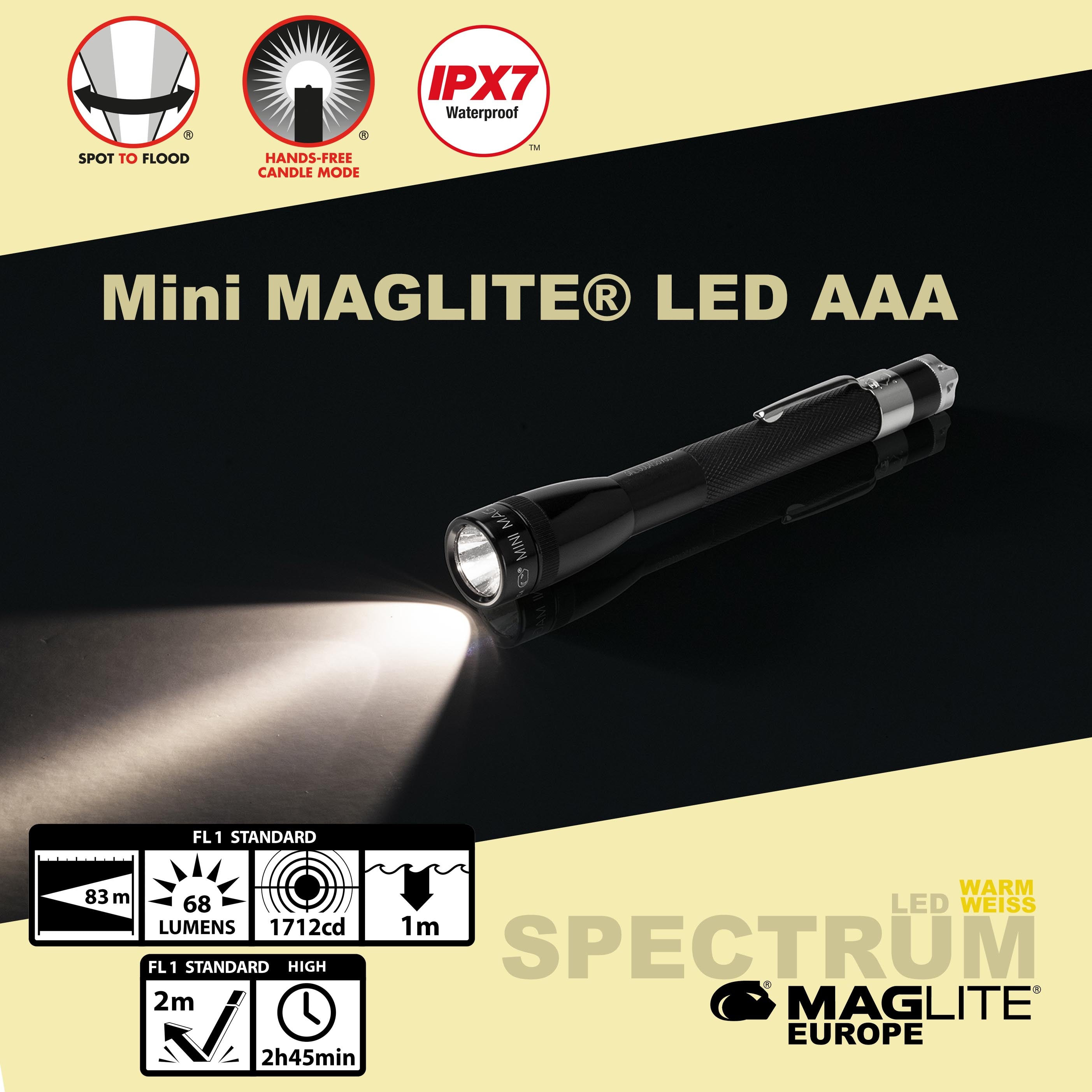 Maglite® Spectrum Series™ with warm white LED – MAGLITE® Europe