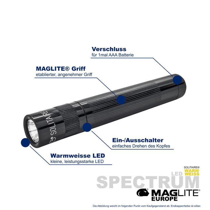 Maglite® Spectrum Series™ lämpimän valkoisella LEDillä